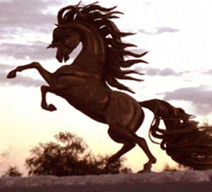 The rearing horse, symbol of Aguascaliente
